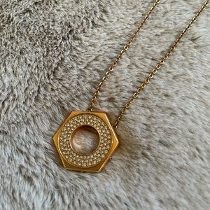 Swarovski pendant gold-plated necklace with crystals